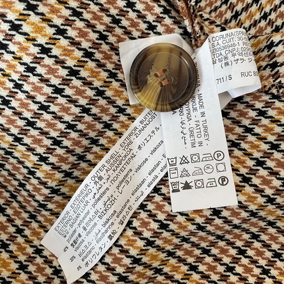 Zara Woman houndstooth overall mini dress - Picture 7 of 9